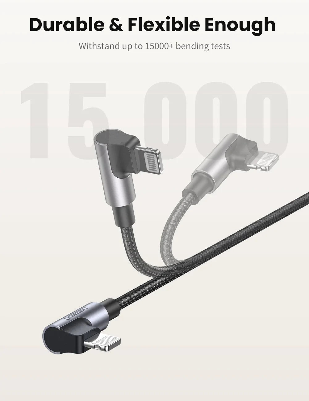 UGREEN 60765 90 Degree USB-C to iPhone 8-pin Cable 2M - SuperSaverAU - view 5