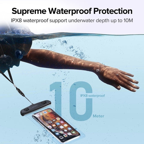 UGREEN Waterproof Phone Case 2 Pack, Fits Smartphones Up to 6.5", IPX8 Protection - SuperSaverAU - view 1