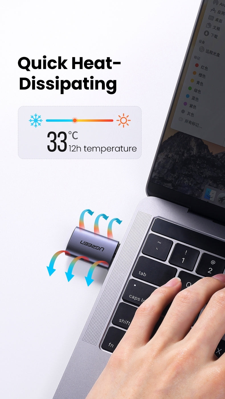 UGREEN USB-C Male to DP Female Adapter 4K/2K 60Hz Aluminum Case Compact Design - SuperSaverAU - view 5