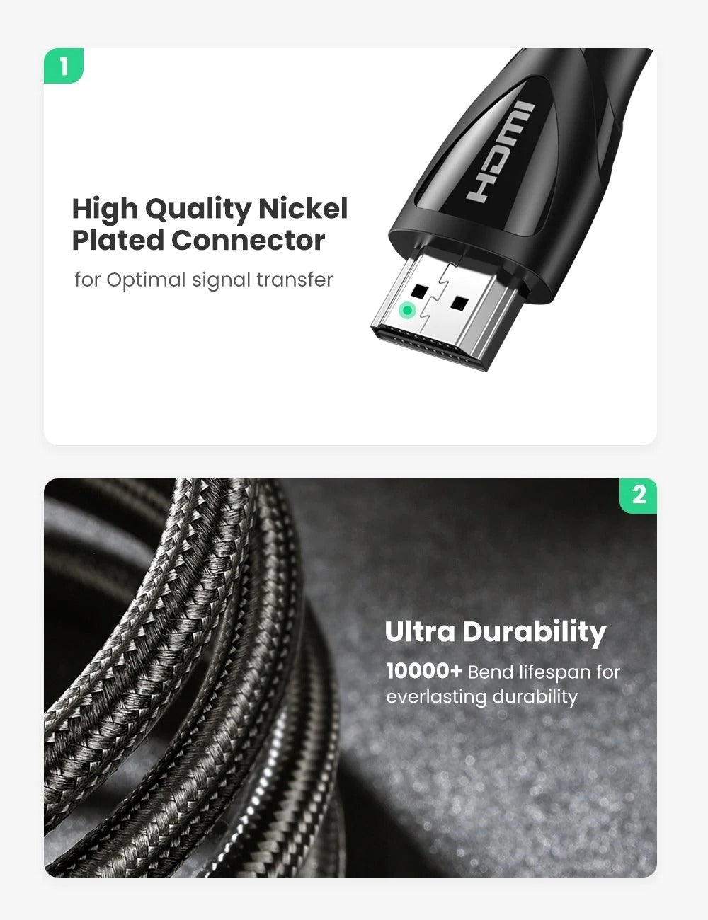 UGREEN 80405 8K Ultra HD HDMI 2.1 Cable 5M - SuperSaverAU - view 4