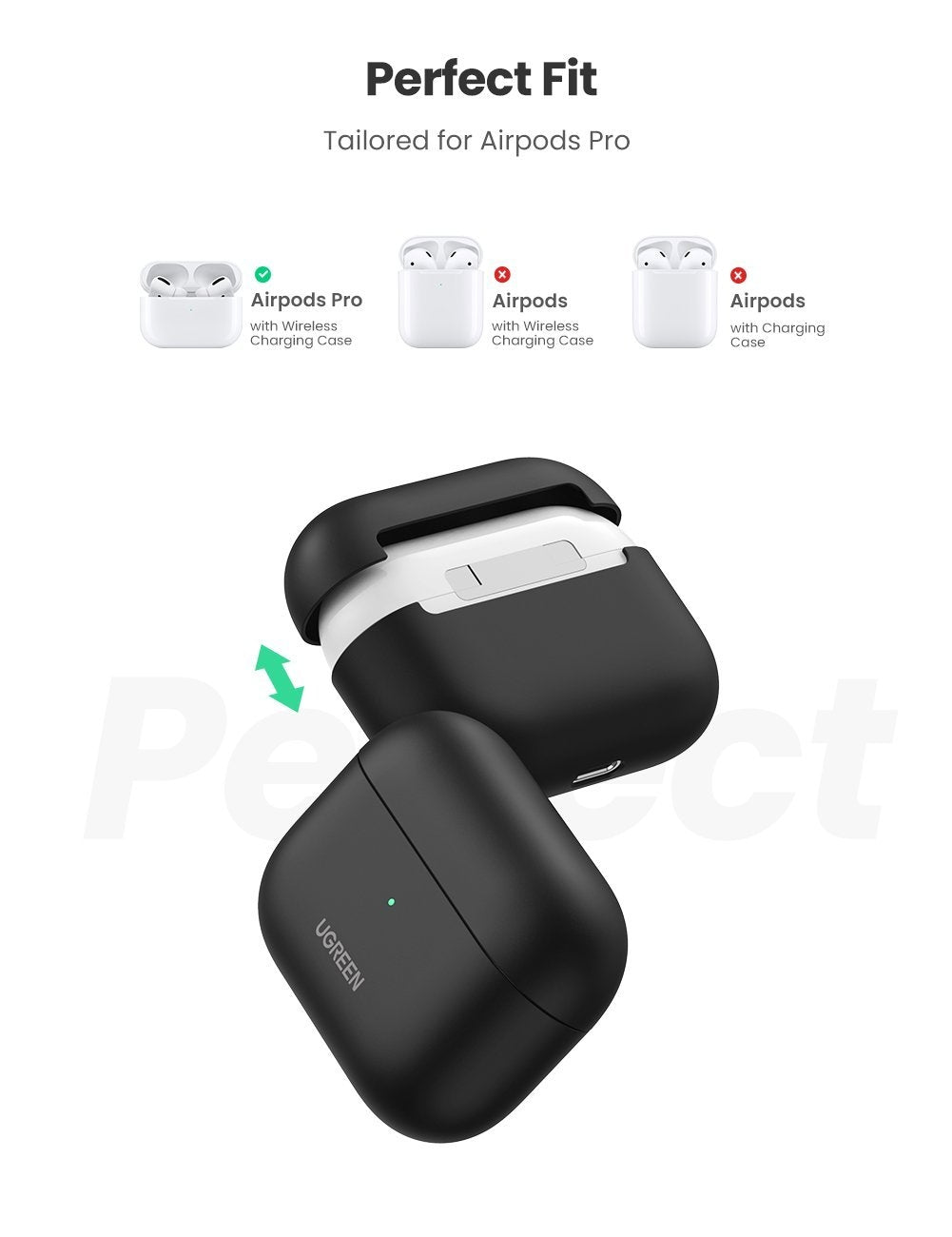 UGREEN Liquid Silicone Case for Airpods Pro (80513) - SuperSaverAU - view 2