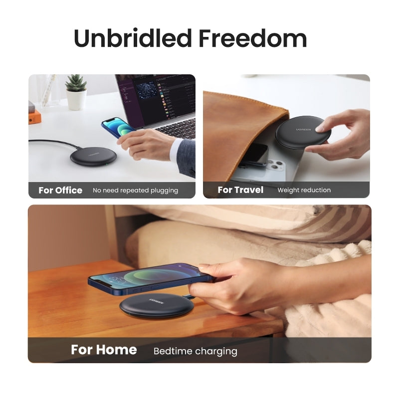 UGREEN Wireless Charger Pad 15V Max Input, 10W Max Output, DC 5V/2A - SuperSaverAU - view 2