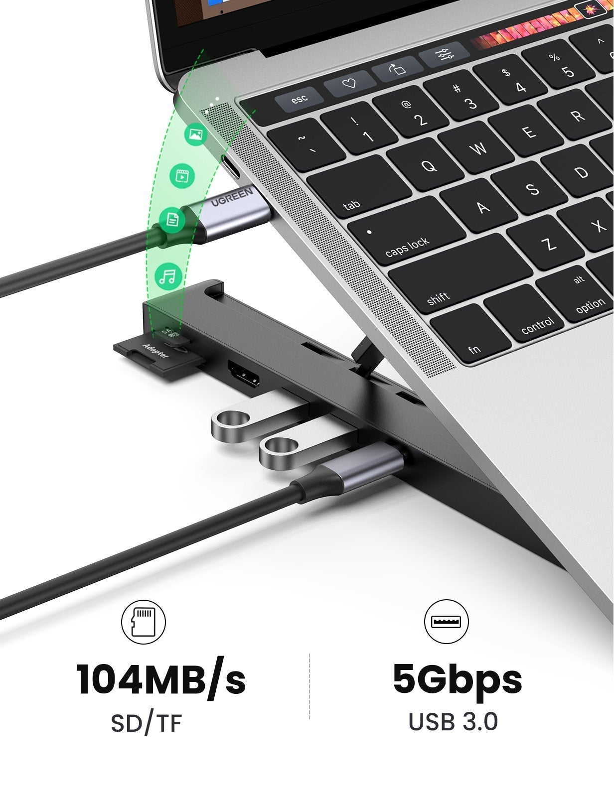 UGREEN X-Kit Laptop Stand Docking Station (80551) - SuperSaverAU - view 5