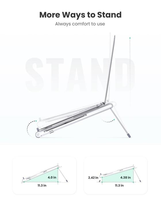 UGREEN 80705 Foldable Aluminum Laptop Stand Holder - SuperSaverAU - view 2