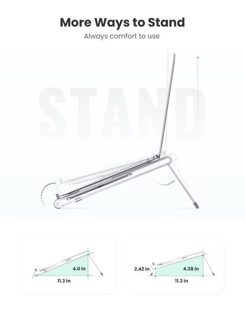UGREEN 80705 Foldable Aluminum Laptop Stand Holder - SuperSaverAU - view 2