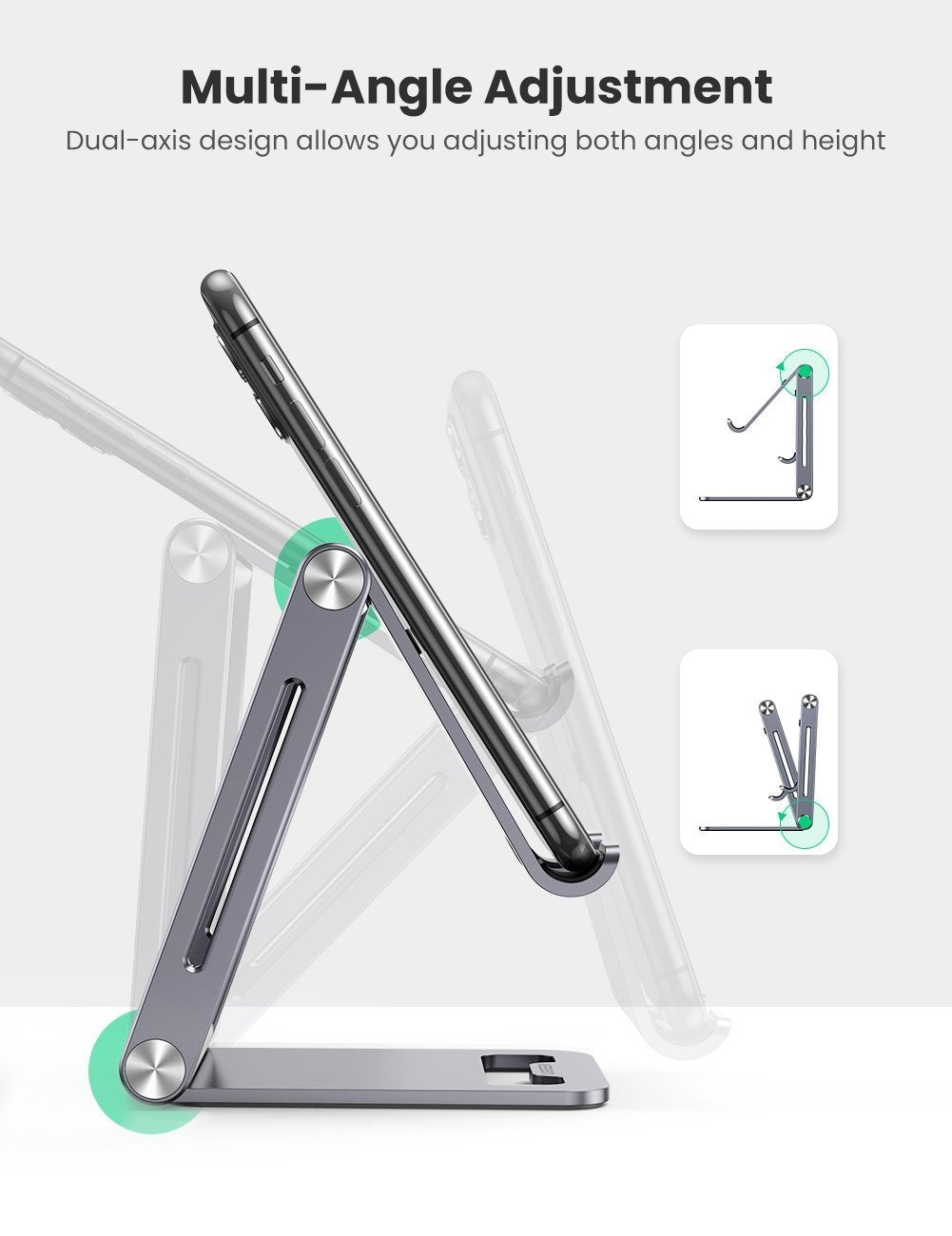 UGREEN 80708 Adjustable Aluminum Phone Holder - SuperSaverAU - view 4
