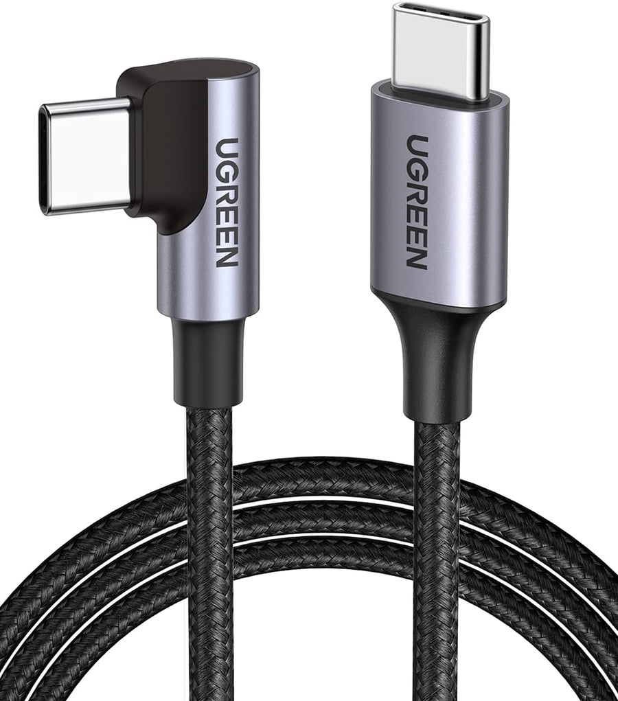 UGREEN 80714 USB-C 2.0 to Angle USB-C Cable Black 3M - SuperSaverAU - view 1