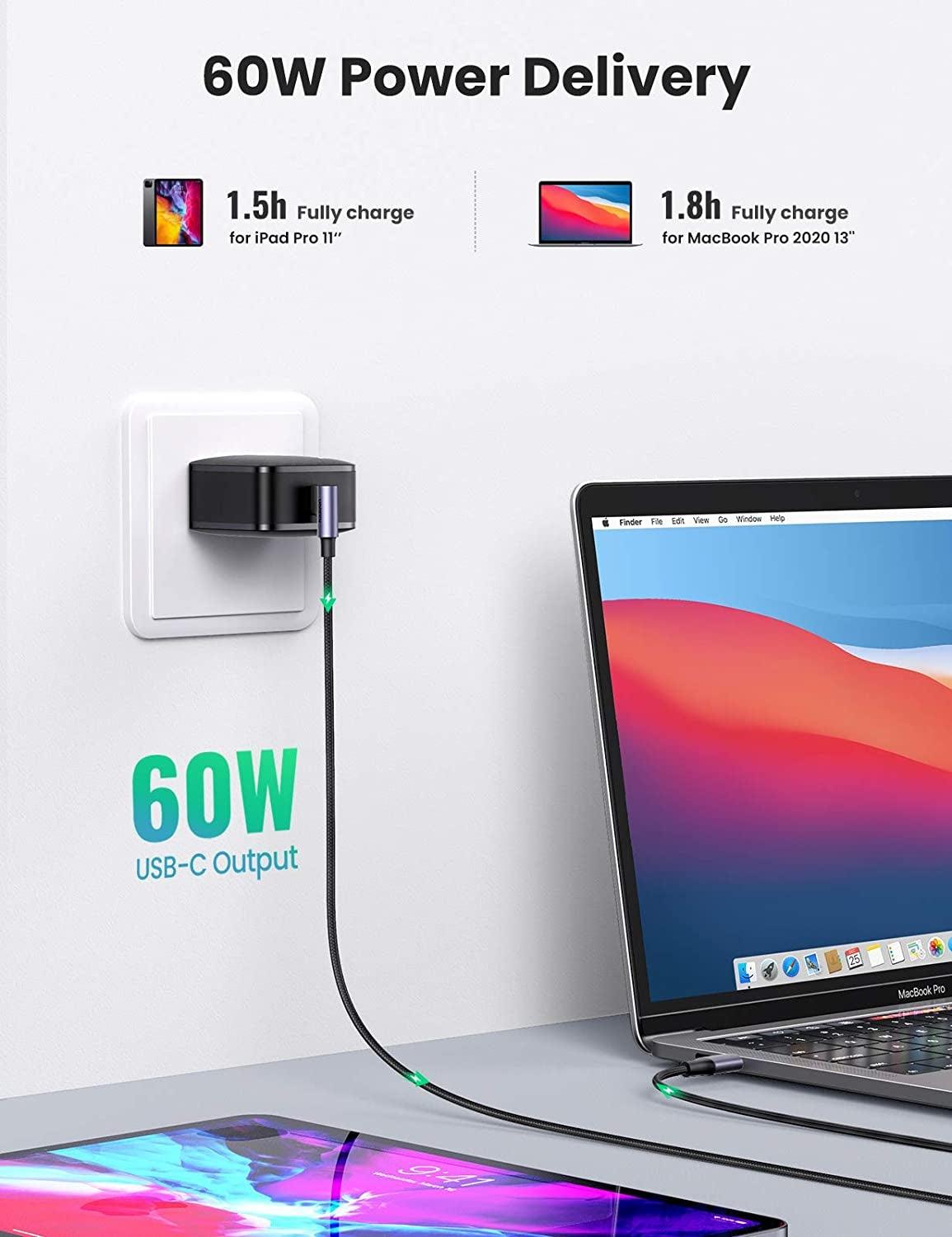 UGREEN 80714 USB-C 2.0 to Angle USB-C Cable Black 3M - SuperSaverAU - view 7