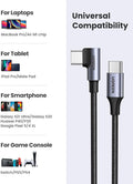 UGREEN 80714 USB-C 2.0 to Angle USB-C Cable Black 3M - SuperSaverAU - view 5