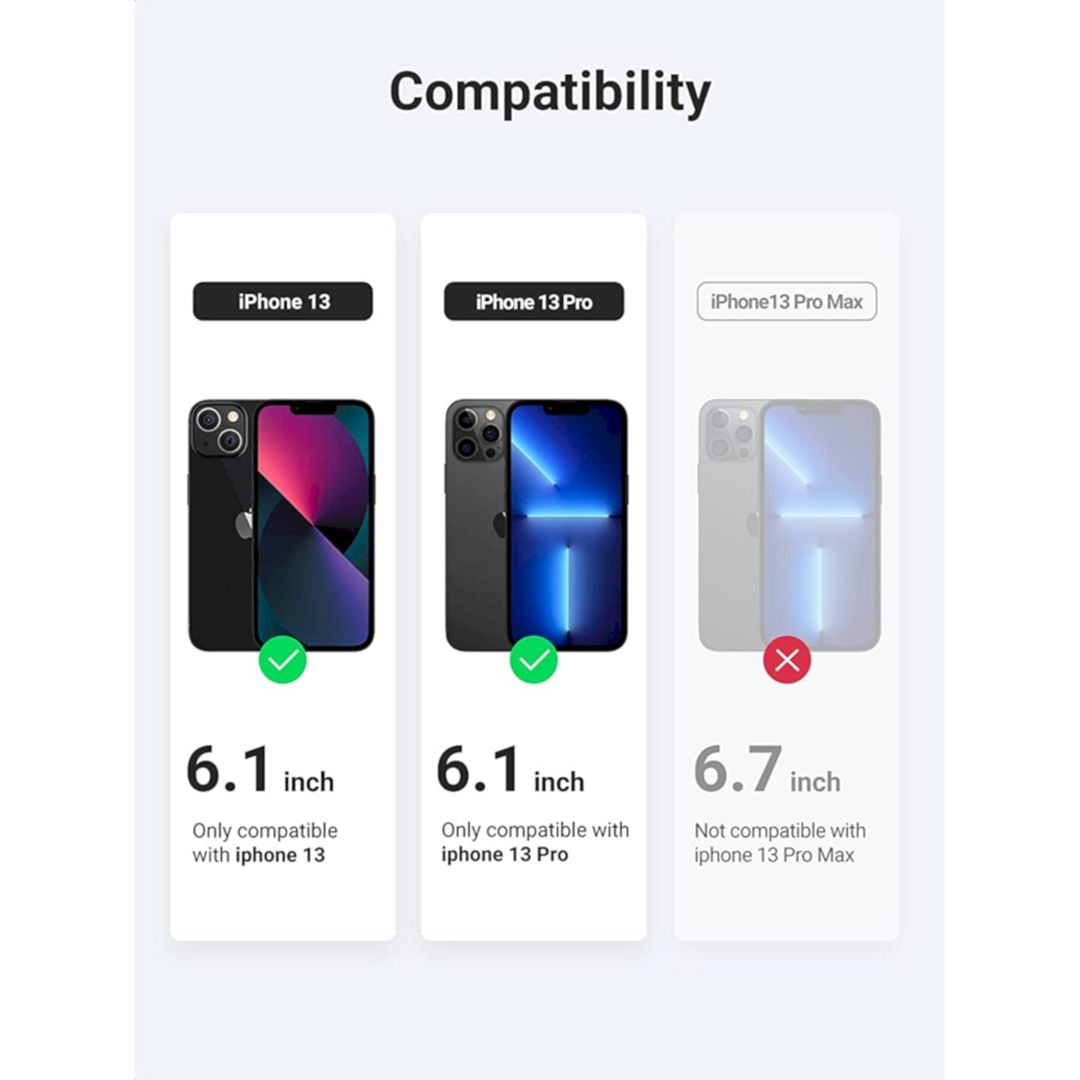 UGREEN 80990 Privacy Tempered Glass Screen Protector for iPhone 13 / 13 Pro - 1 Pack