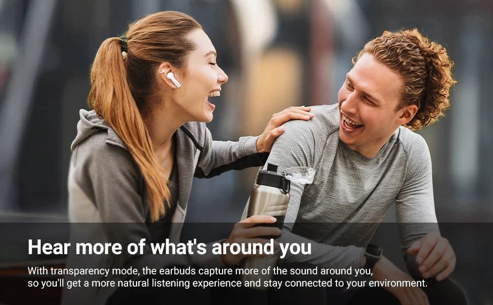 UGREEN 90206 HiTune T3 Active Noise-Cancelling Wireless Earbuds (White) - SuperSaverAU - view 4