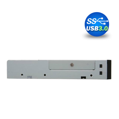 3.5" USB 3.0 All in One Internal Card Reader Full Long Metal with Front USB Black - SuperSaverAU - view 2