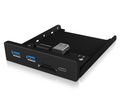 ICY BOX IB-HUB1417-i3 Frontpanel with USB 3.0 Type-C and Type-A hub with card reader - SuperSaverAU - view 1