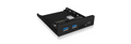 ICY BOX IB-HUB1417-i3 Frontpanel with USB 3.0 Type-C and Type-A hub with card reader - SuperSaverAU - view 2