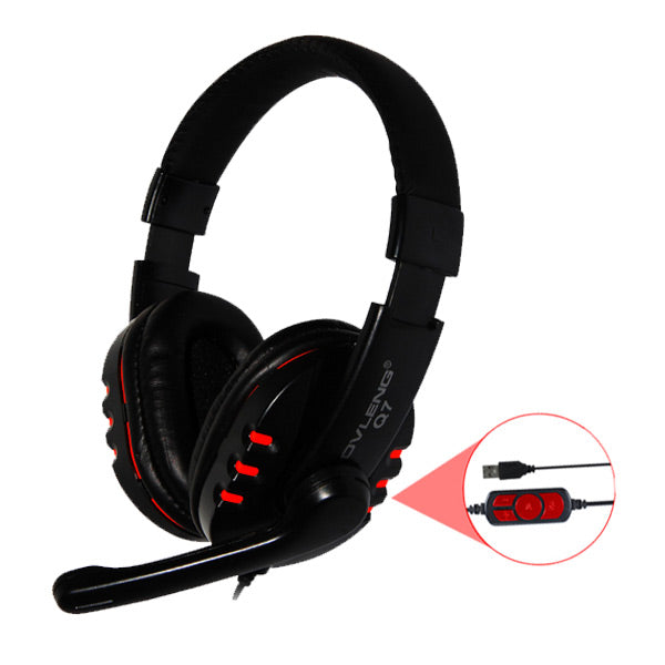 OVLENG Q7 USB Computer Headphones with Mic and Volume Control - SuperSaverAU - view 4