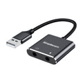 Simplecom USB to 3.5mm Audio & Microphone Adapter for TRS/TRRS Headset, 15cm - SuperSaverAU - view 1