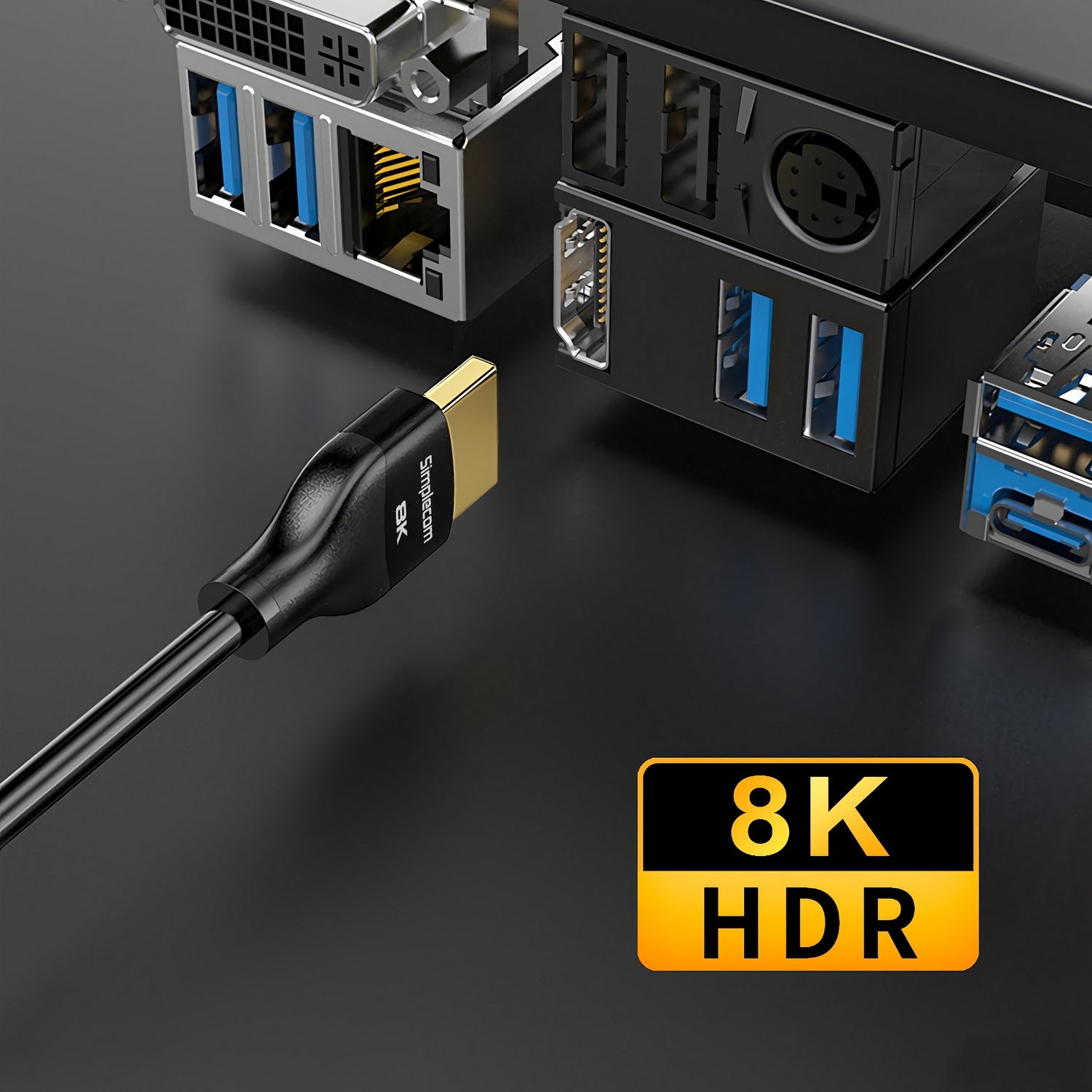 Simplecom CAH530 Ultra High Speed HDMI 2.1 Cable 48Gbps 8K@60Hz Slim Flexible 3M - SuperSaverAU - view 6