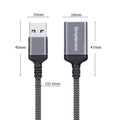Simplecom USB 3.0 Extension Cable 2.0M, Nylon Braided, 5Gbps, USB-A Male to Female - SuperSaverAU - view 2