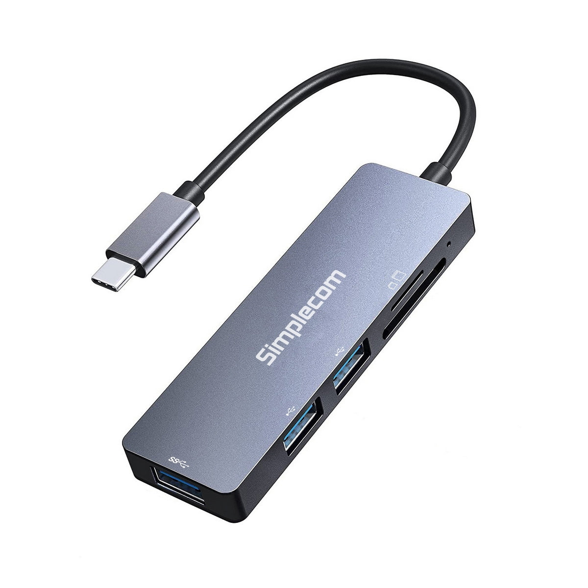 Simplecom USB-C 5-in-1 Multiport Adapter with 3 USB-A Ports & Card Reader - SuperSaverAU - view 1