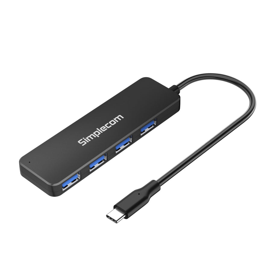 Simplecom USB-C to 4-Port USB-A Hub, USB 3.2 Gen 1, Compact & Portable - SuperSaverAU - view 1