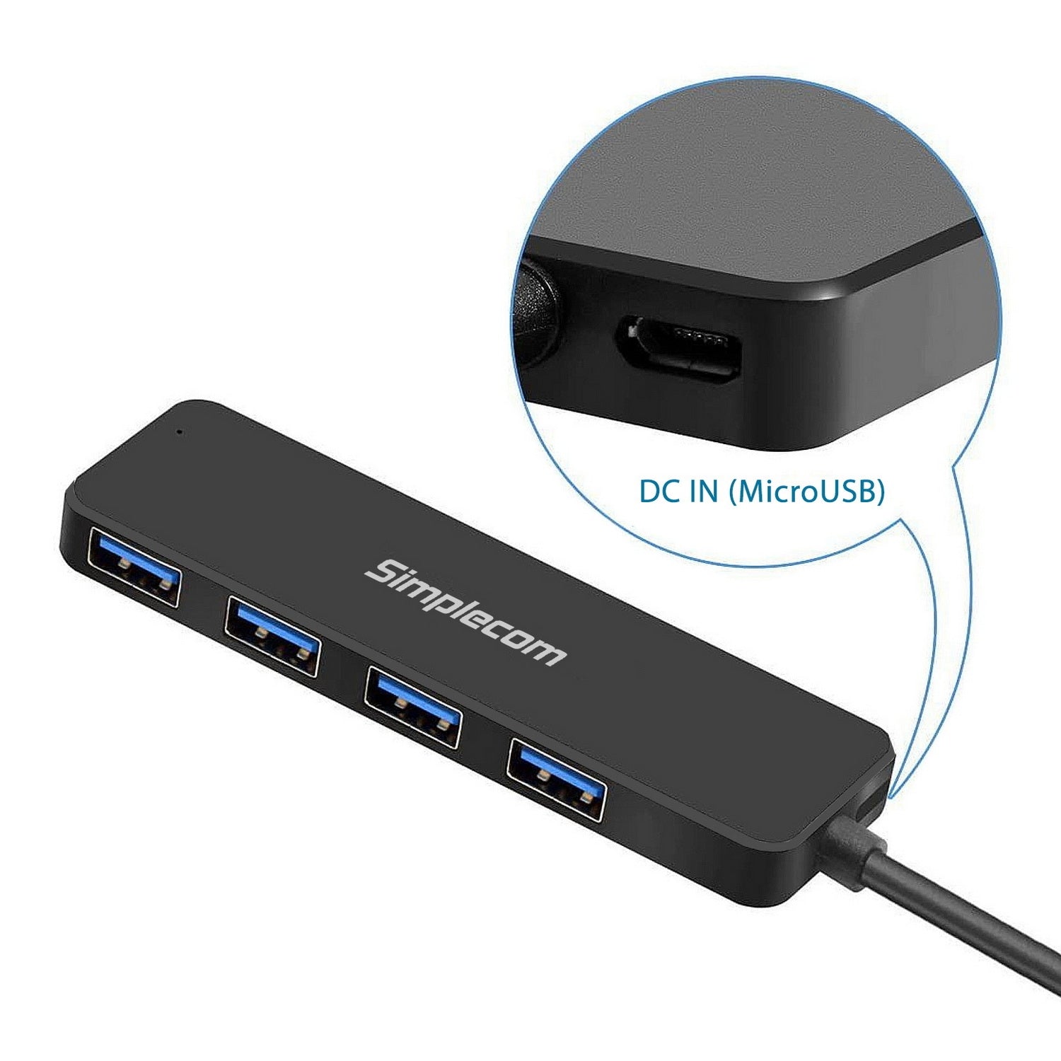 Simplecom USB-C to 4-Port USB-A Hub, USB 3.2 Gen 1, Compact & Portable - SuperSaverAU - view 4