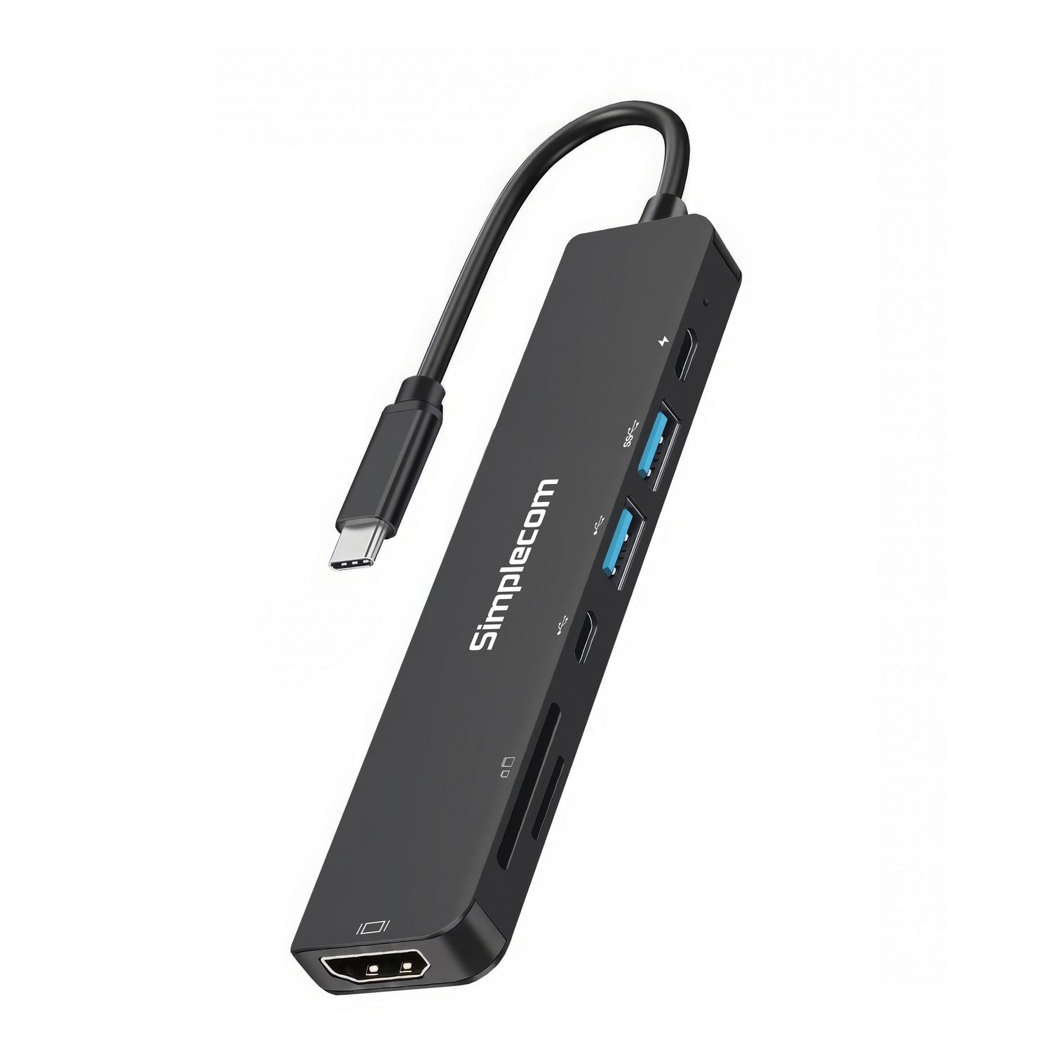 Simplecom CH547 USB-C 7-in-1 Multiport Adapter USB Hub HDMI Card Reader PD - SuperSaverAU - view 3