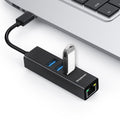 Simplecom CHN421 Aluminium USB-C to 3 Port USB HUB with Gigabit Ethernet Adapter Black - SuperSaverAU - view 3