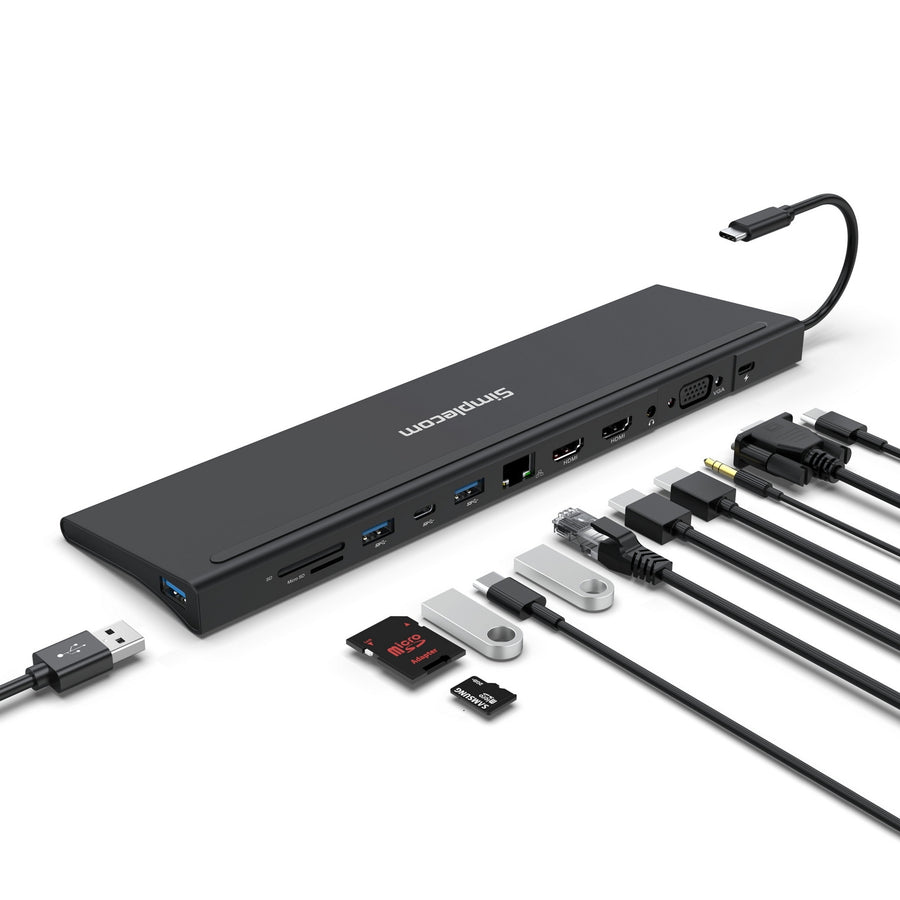 Simplecom CHN622 USB-C 12 in 1 Docking Station Laptop Stand