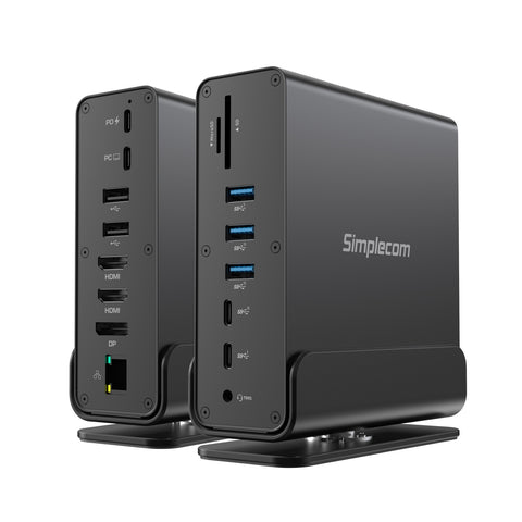 Simplecom CHT815 15-in-1 USB-C 4K Triple Display MST Docking Station with Dual HDMI DP - SuperSaverAU - view 1