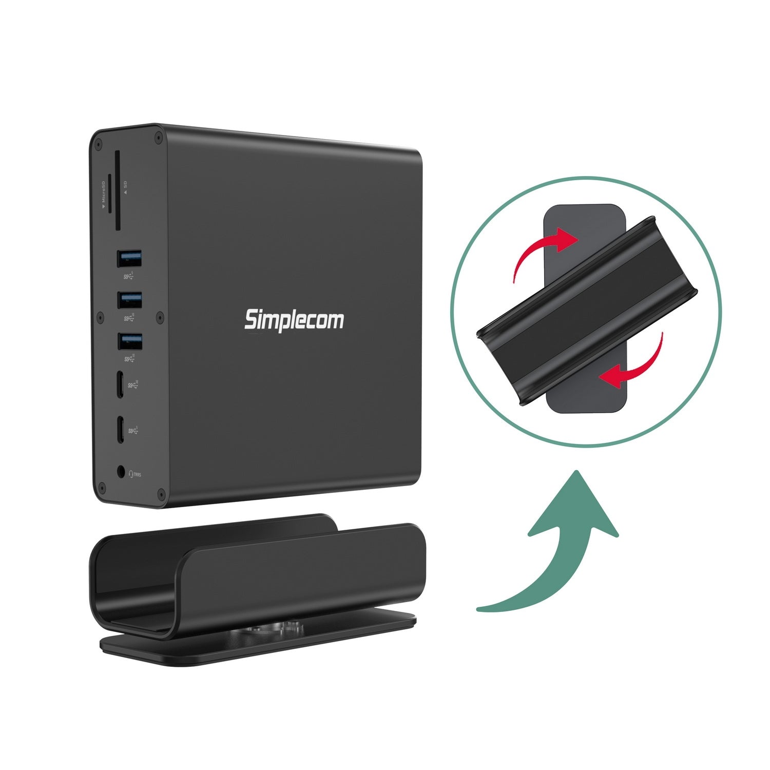 Simplecom CHT815 15-in-1 USB-C 4K Triple Display MST Docking Station with Dual HDMI DP - SuperSaverAU - view 3
