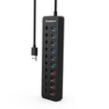 Simplecom 10-Port USB 3.0 Hub & Charger, 48W, Individual Switches, BC 1.2 Fast Charging - SuperSaverAU - view 4