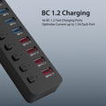 Simplecom 10-Port USB 3.0 Hub & Charger, 48W, Individual Switches, BC 1.2 Fast Charging - SuperSaverAU - view 3