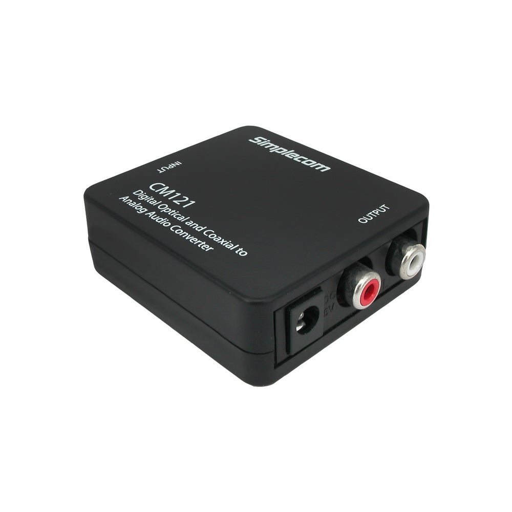 Simplecom CM121 Digital Optical Coaxial to RCA Audio Converter