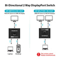 Simplecom Bi-Directional DisplayPort Switch 1.4, 8K@30Hz, USB Powered, Compact - SuperSaverAU - view 4