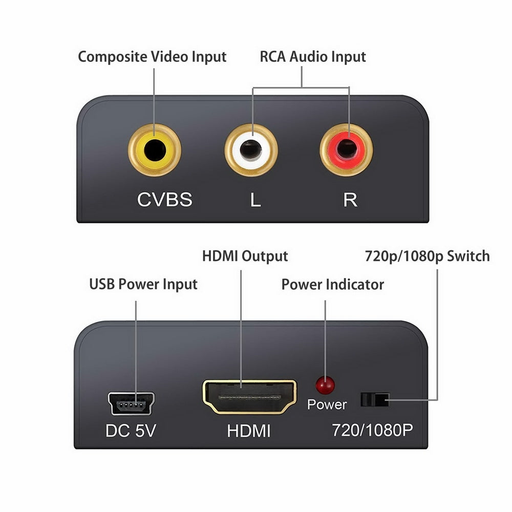 Simplecom CM401v2 Composite AV CVBS to HDMI 1080p Converter