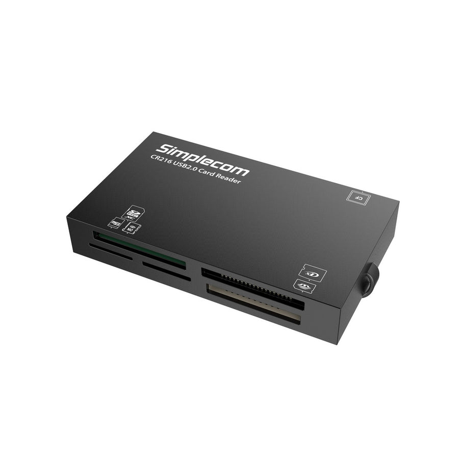 Simplecom CR216 USB 2.0 All in One Memory Card Reader 6 Slot for MS M2 CF XD Micro SD HC SDXC Black - SuperSaverAU - view 1