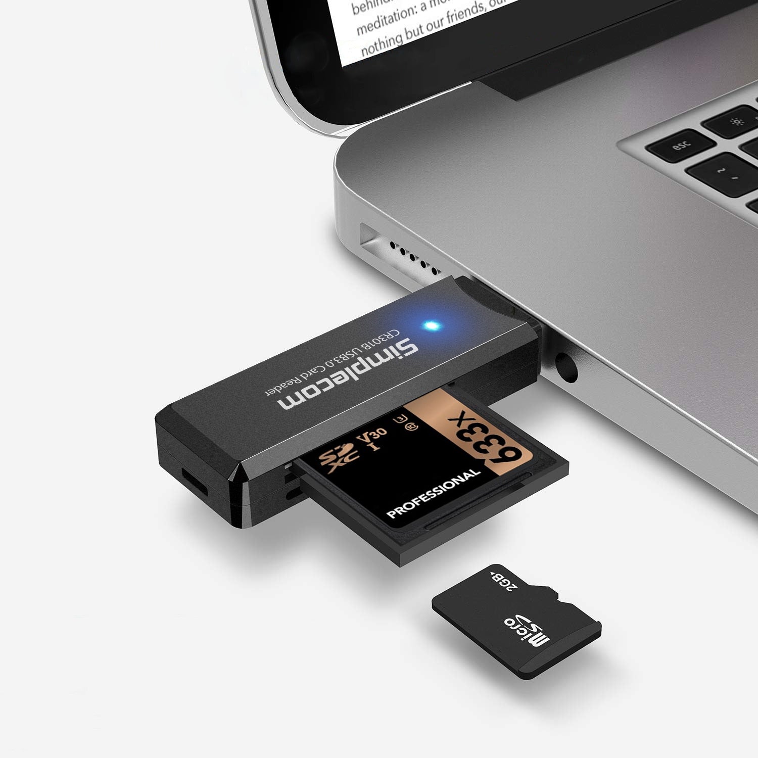 Simplecom 2-Slot SuperSpeed USB 3.0 Card Reader for SD & MicroSD, 5Gbps - SuperSaverAU - view 5