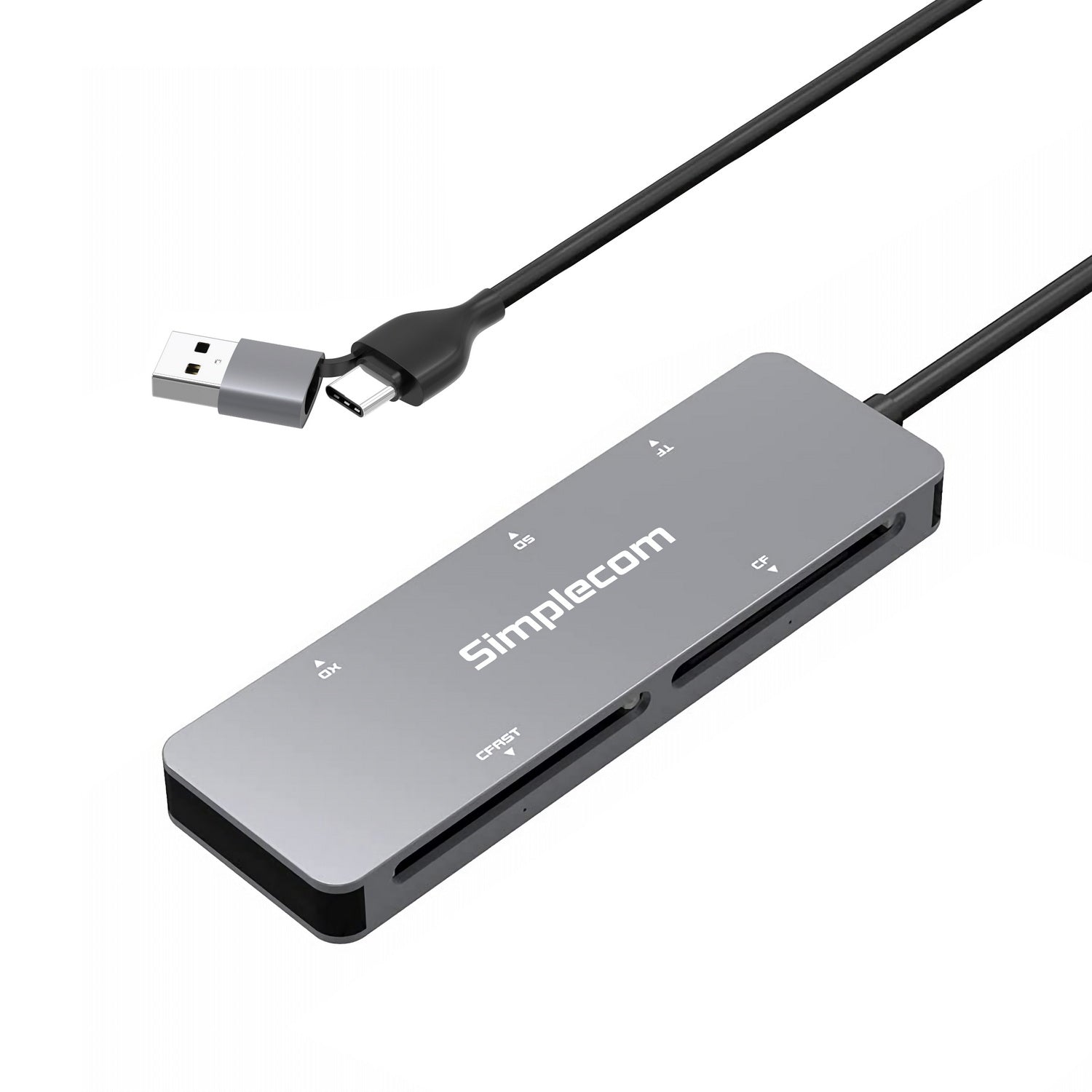 Simplecom CR407 5-Slot SuperSpeed USB 3.0 and USB-C to CFast/CF/XD/SD/MicroSD Card Reader - SuperSaverAU - view 2