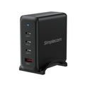 Simplecom CU400 4-Port PD 100W GaN Fast Charger 3xUSB-C + USB-A for Phone Tablet Laptop - SuperSaverAU - view 1