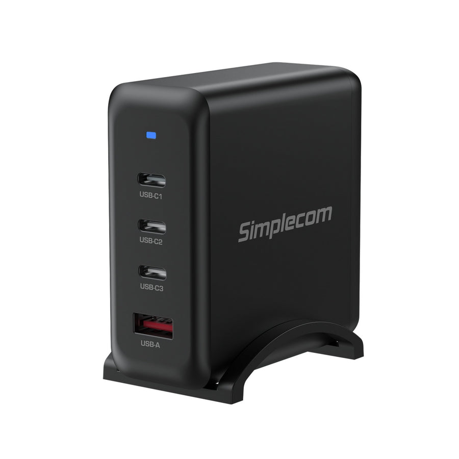 Simplecom CU400 4-Port PD 100W GaN Fast Charger 3xUSB-C + USB-A for Phone Tablet Laptop - SuperSaverAU - view 1