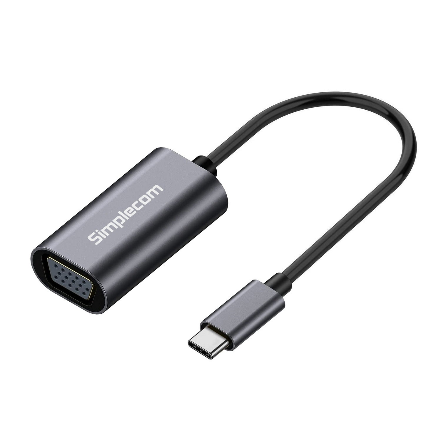 Simplecom USB-C to VGA Adapter 1080p, Plug and Play, Compact Design - SuperSaverAU - view 1