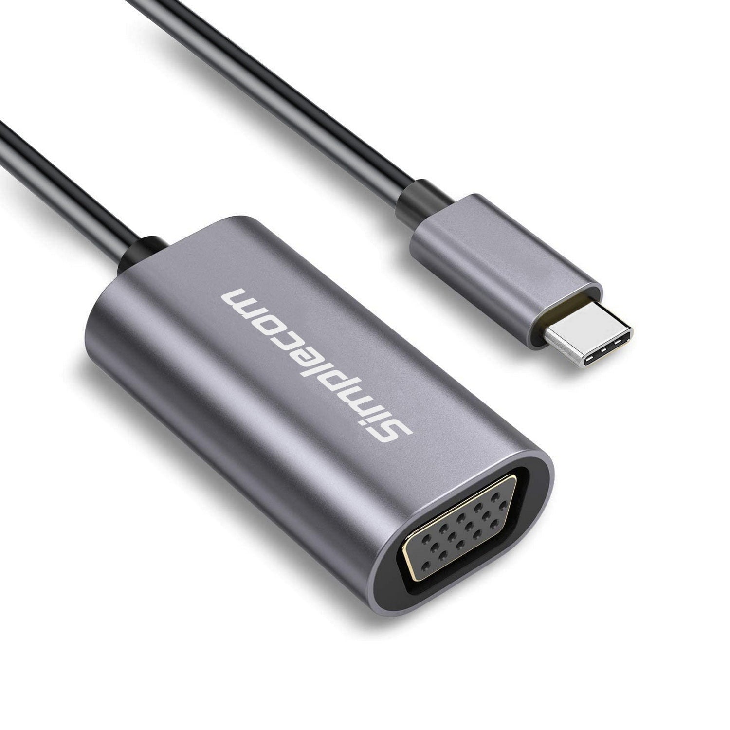 Simplecom USB-C to VGA Adapter 1080p, Plug and Play, Compact Design - SuperSaverAU - view 2
