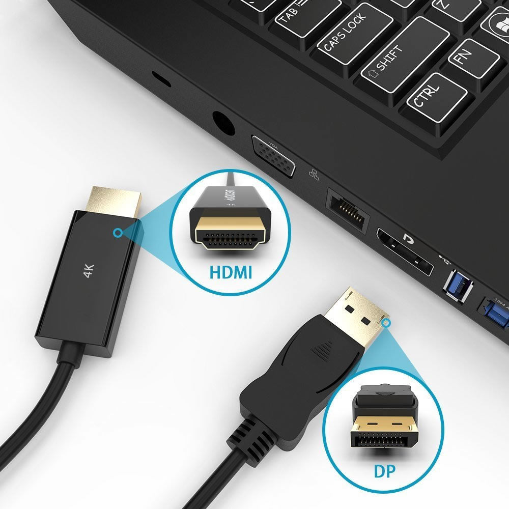Simplecom DA201 4K DisplayPort to HDMI Cable 2160P Ultra HD 1.8M - SuperSaverAU - view 3