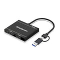 Simplecom DA327 USB 3.0 USB-C to Dual HDMI Adapter 1080p