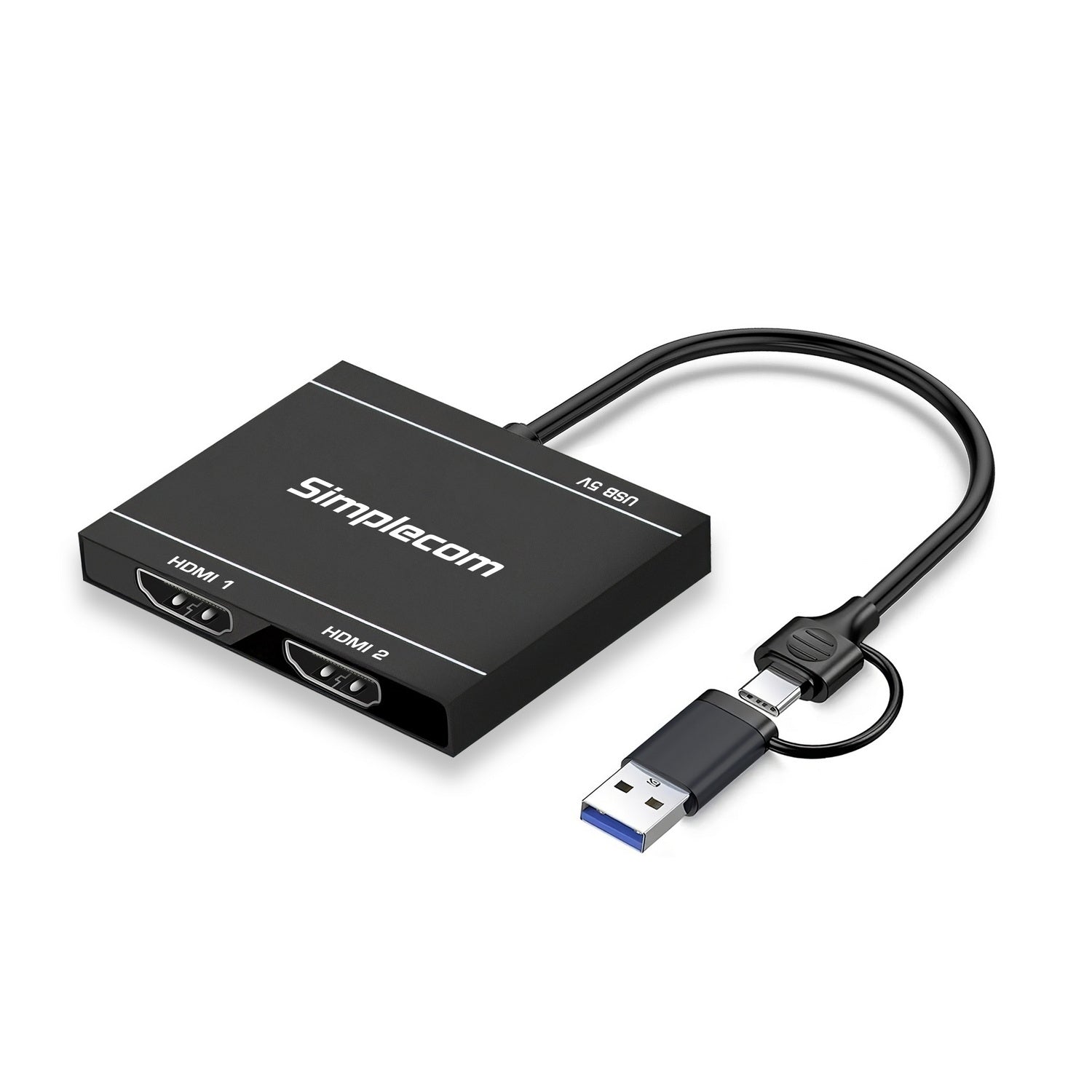 Simplecom DA327 USB 3.0 USB-C to Dual HDMI Adapter 1080p