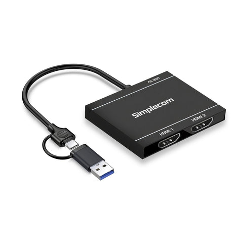 Simplecom DA327 USB 3.0 USB-C to Dual HDMI Adapter 1080p