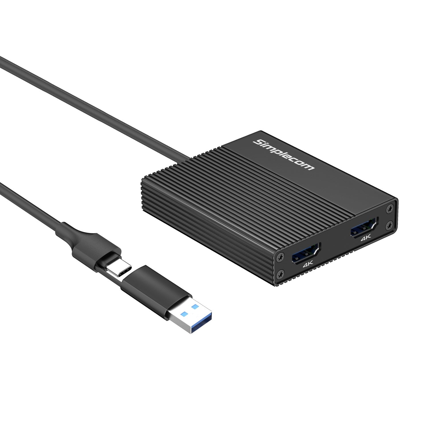 Simplecom USB 3.0/USB-C to Dual HDMI 2.0 Adapter for 2x 4K@60Hz Displays - SuperSaverAU - view 2