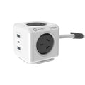 Allocacoc PowerCube Extended 4 Outlets 2 USB-A + 1 USB-C PD 20W with Surge 1.5M Grey (11407-AUEUAC) - SuperSaverAU - view 1