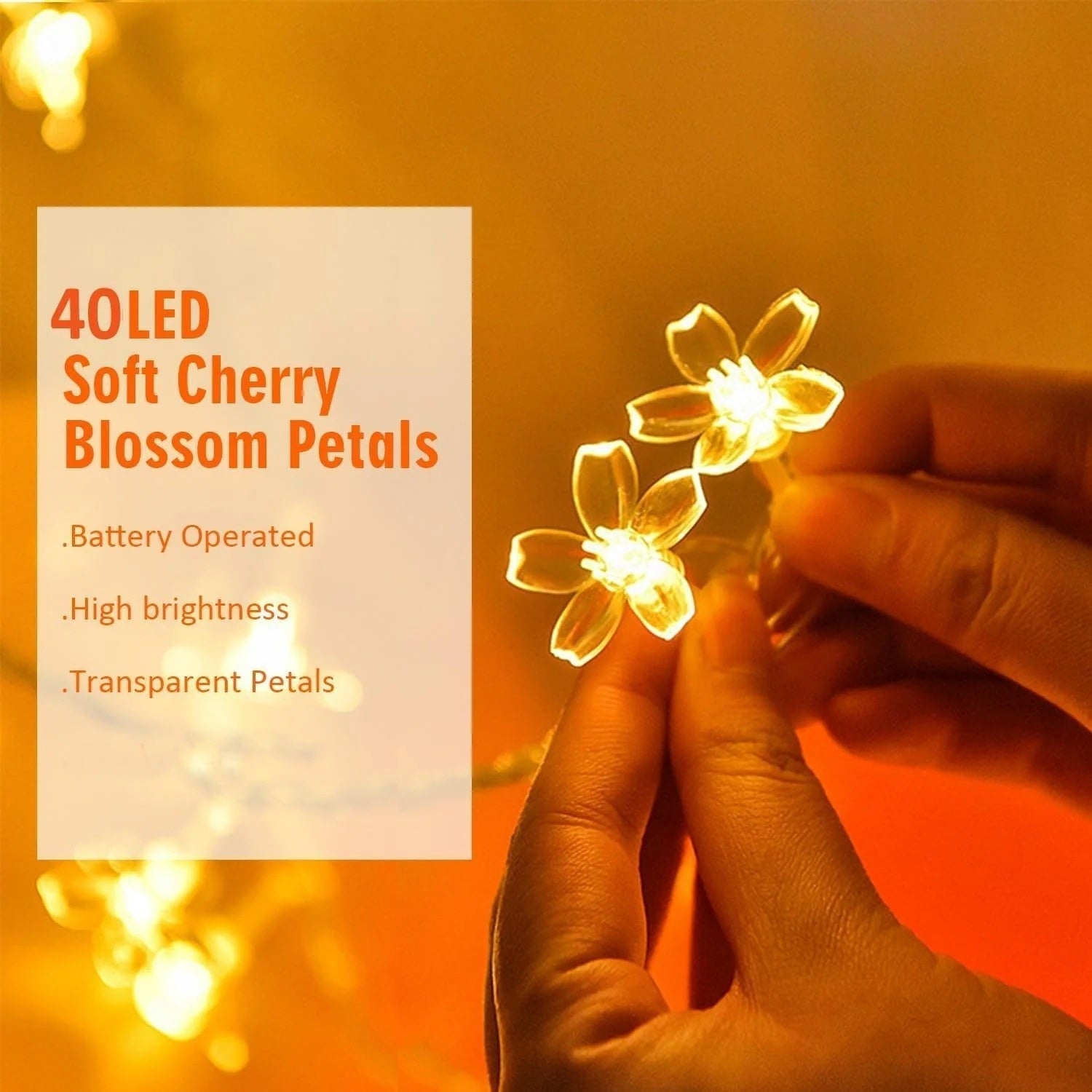 Sakura 6M Waterproof Christmas String Lights, 40 Colorful Snowflake Bulbs - SuperSaverAU - view 3