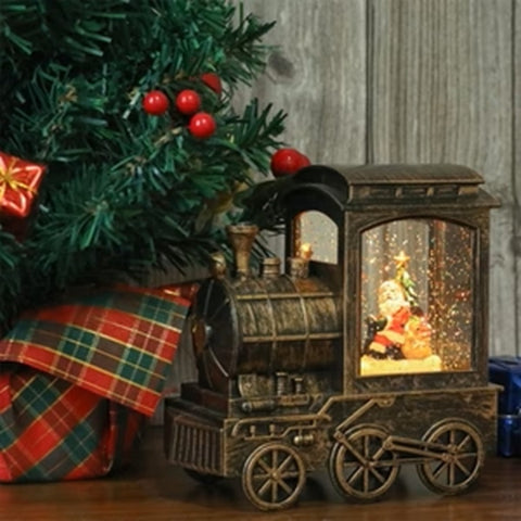 BDI Lamp Christmas Music Snow Globe Lantern Train LED Lights, 1L, USB/Battery - SuperSaverAU - view 1